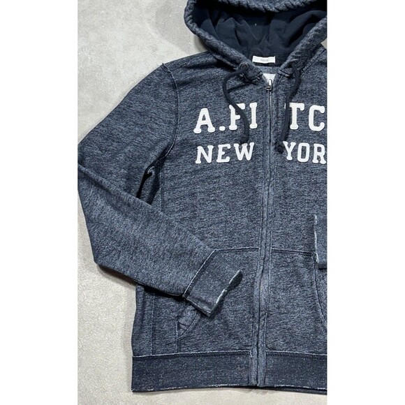 Y2K Abercrombie & Fitch Muscle Grunge Skateboard Mens Medium Zip Up Hoodie - Picture 5 of 9